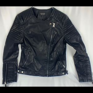 Topshop Leather Jacket -Size 6